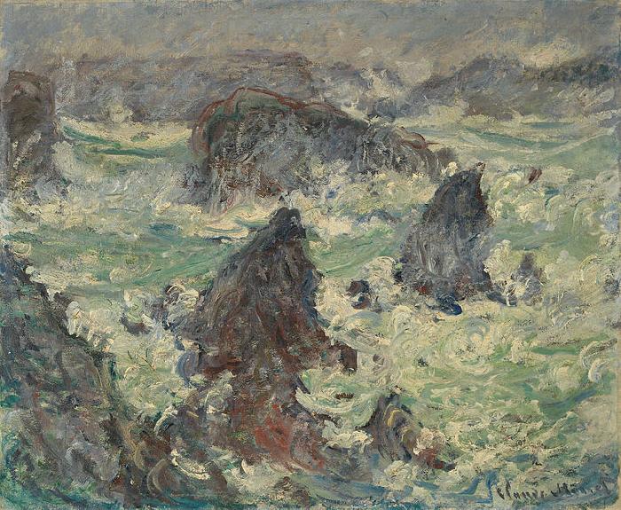 Tempete sur les Cotes de Belle, Claude Monet